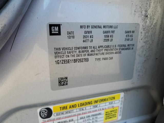 1G1ZE5E11BF262769 - 2011 CHEVROLET MALIBU LTZ Argent photo 12