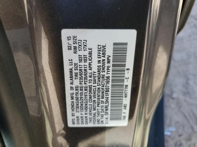 5FNRL5H41FB071656 - 2015 HONDA ODYSSEY EX GRAY photo 13