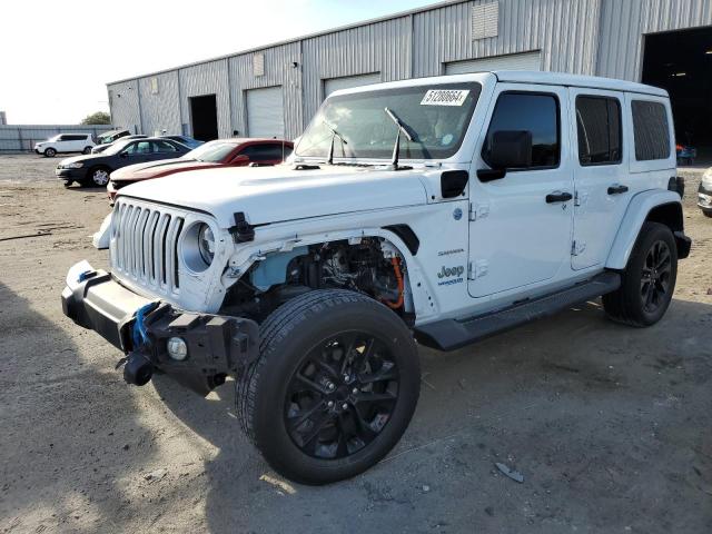 1C4JJXP66NW233437 - 2022 JEEP WRANGLER U SAHARA 4XE WHITE photo 1