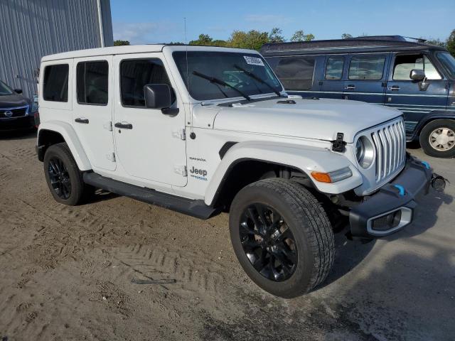 1C4JJXP66NW233437 - 2022 JEEP WRANGLER U SAHARA 4XE WHITE photo 4
