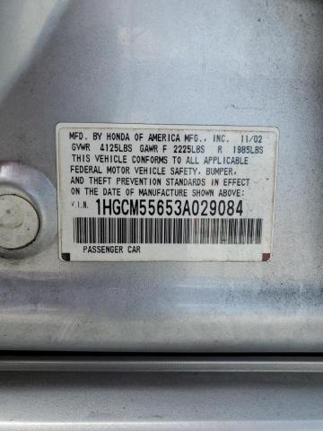 1HGCM55653A029084 - 2003 HONDA ACCORD EX SILVER photo 12