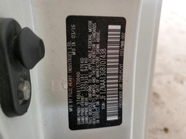 JF1ZNAA13G8707438 - 2016 TOYOTA SCION FR-S 白色 照片 12