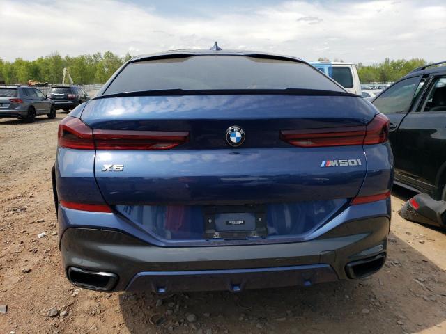 5UXCY8C09N9J35799 - 2022 BMW X6 M50I BLUE photo 6