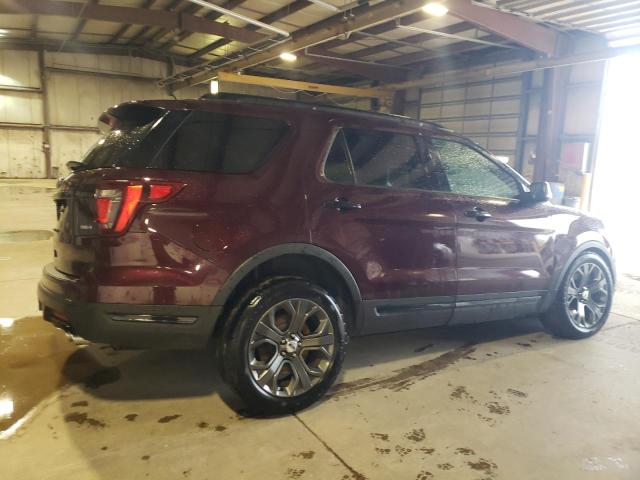 1FM5K8GT5JGC34993 - 2018 FORD EXPLORER SPORT MAROON photo 3