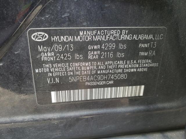 5NPEB4AC9DH745080 - 2013 HYUNDAI SONATA GLS CHARCOAL photo 12