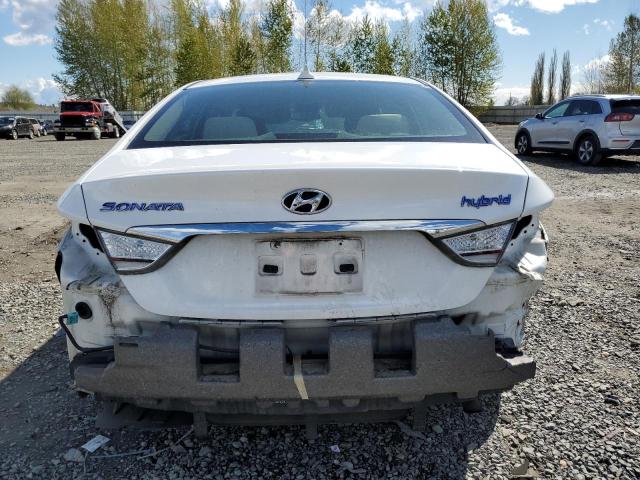 KMHEC4A47DA089910 - 2013 HYUNDAI SONATA HYBRID WHITE photo 6