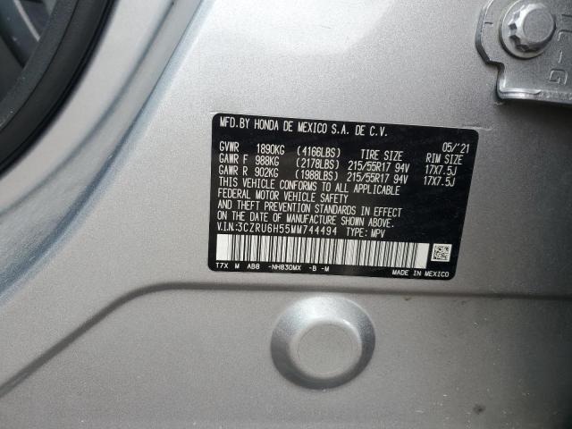 3CZRU6H55MM744494 - 2021 HONDA HR-V EX 银色 照片 13
