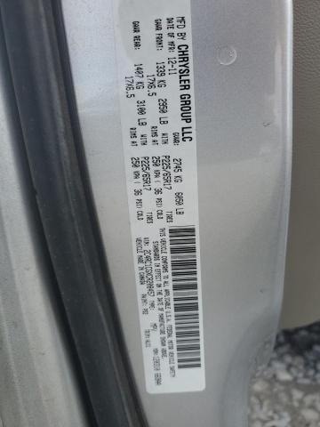 2C4RC1CGXCR208457 - 2012 CHRYSLER TOWN & COU TOURING L SILVER photo 14