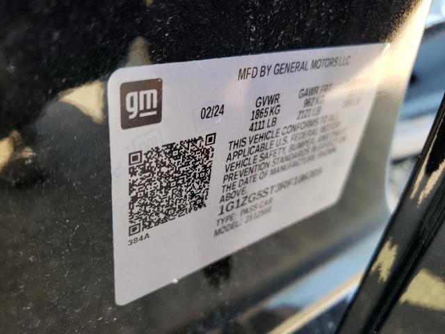 1G1ZG5ST3RF186305 - 2024 CHEVROLET MALIBU RS 黑色 照片 13