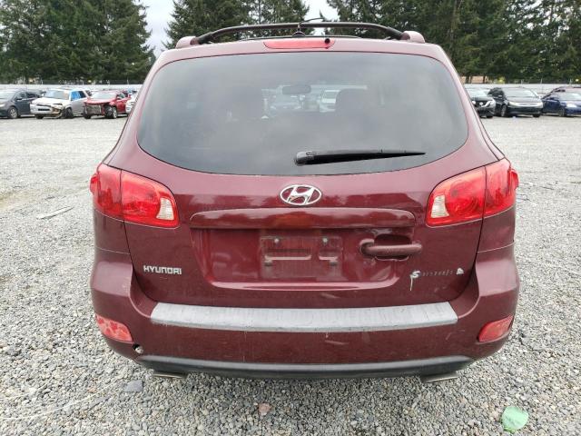 5NMSH13E87H076333 - 2007 HYUNDAI SANTA FE SE MAROON photo 6