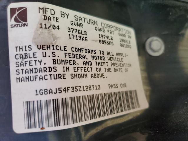 1G8AJ54F35Z128713 - 2005 SATURN ION LEVEL 2 红色 照片 13