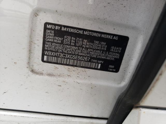 WBXHT3C3XG5E56267 - 2016 BMW X1 XDRIVE28I WHITE photo 12