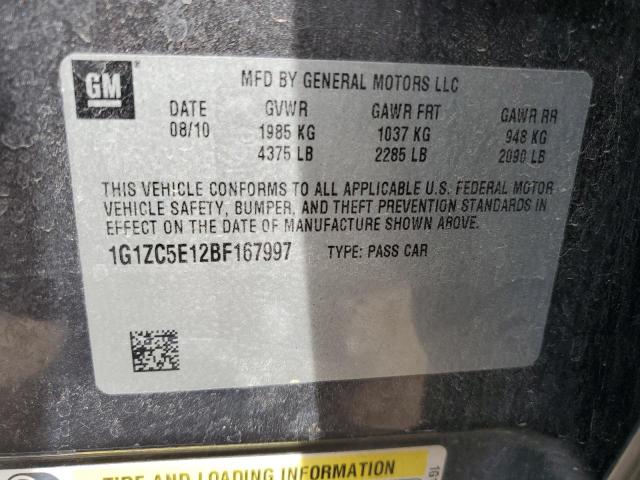 1G1ZC5E12BF167997 - 2011 CHEVROLET MALIBU 1LT CHARCOAL photo 13