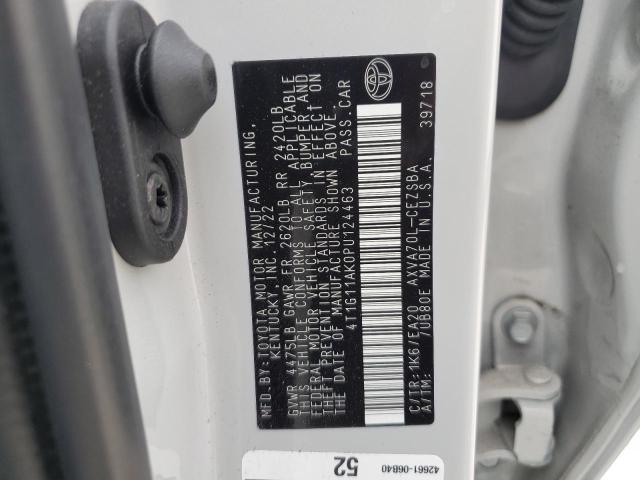 4T1G11AK0PU124463 - 2023 TOYOTA CAMRY SE NIGHT SHADE GRAY photo 12