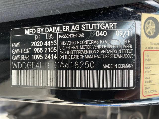 WDDGF4HB1CA618250 - 2012 MERCEDES-BENZ C 250 BLACK photo 10