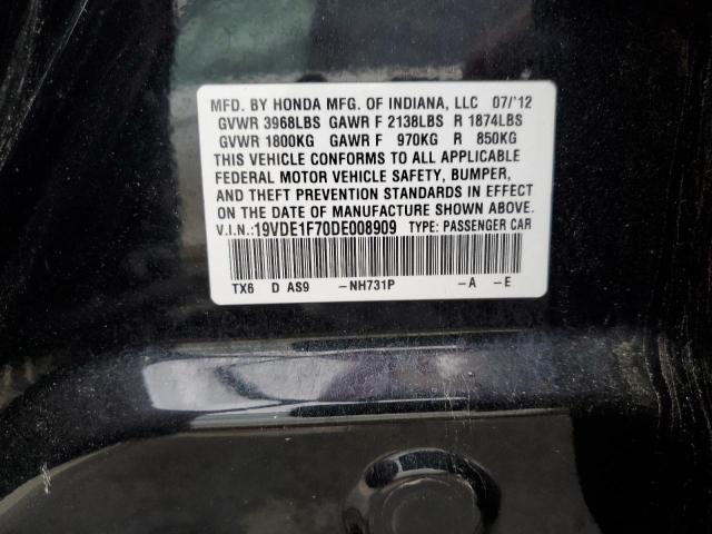 19VDE1F70DE008909 - 2013 ACURA ILX 20 TECH BLACK photo 12