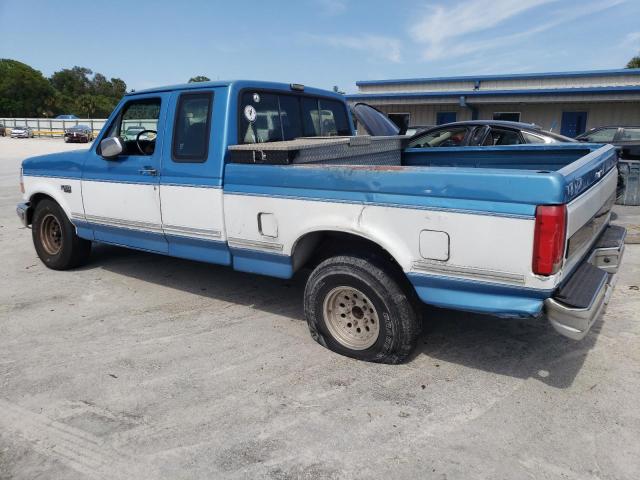 1FTEX15N9PKB27145 - 1993 FORD F150 BLUE photo 2