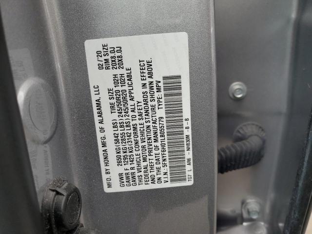 5FNYF6H01LB055779 - 2020 HONDA PILOT ELITE SILVER photo 13