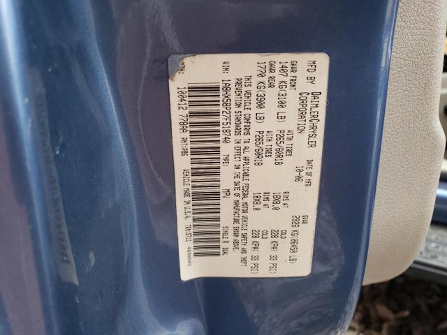 1A8HX58P27F518740 - 2007 CHRYSLER ASPEN LIMITED BLUE photo 12