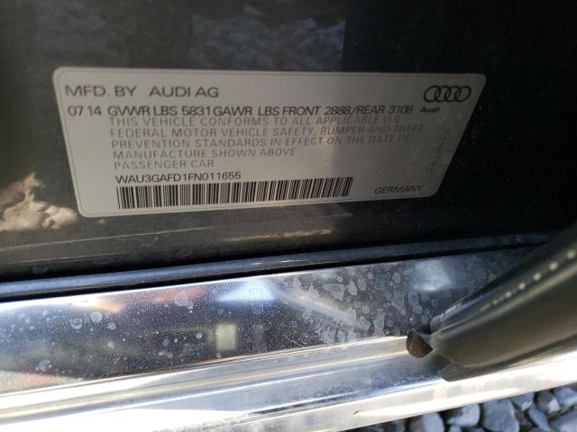 WAU3GAFD1FN011655 - 2015 AUDI A8 L QUATTRO CHARCOAL photo 12