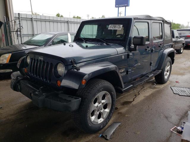 1J4GA59187L166404 - 2007 JEEP WRANGLER SAHARA BLUE photo 1