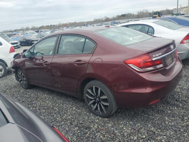 19XFB2F90FE288494 - 2015 HONDA CIVIC EXL BURGUNDY photo 2