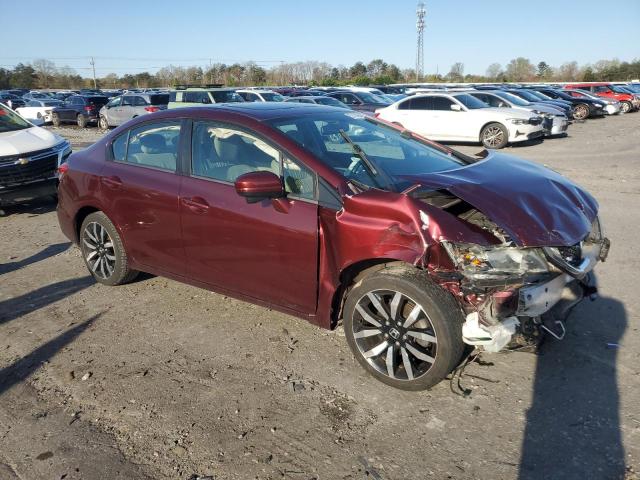 19XFB2F90FE288494 - 2015 HONDA CIVIC EXL BURGUNDY photo 4