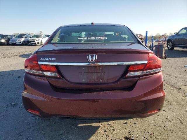 19XFB2F90FE288494 - 2015 HONDA CIVIC EXL BURGUNDY photo 6