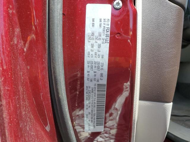 2C4RC1BG8HR621390 - 2017 CHRYSLER PACIFICA TOURING L MAROON photo 12