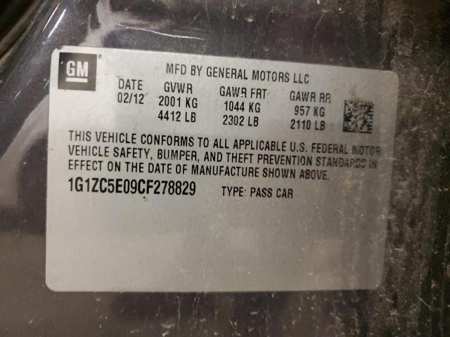 1G1ZC5E09CF278829 - 2012 CHEVROLET MALIBU 1LT 灰色 照片 13