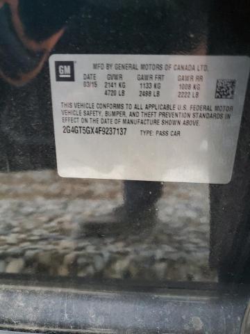 2G4GT5GX4F9237137 - 2015 BUICK REGAL GS BLACK photo 13