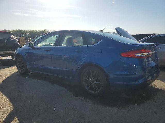 3FA6P0LU5JR124454 - 2018 FORD FUSION SE HYBRID BLUE photo 2