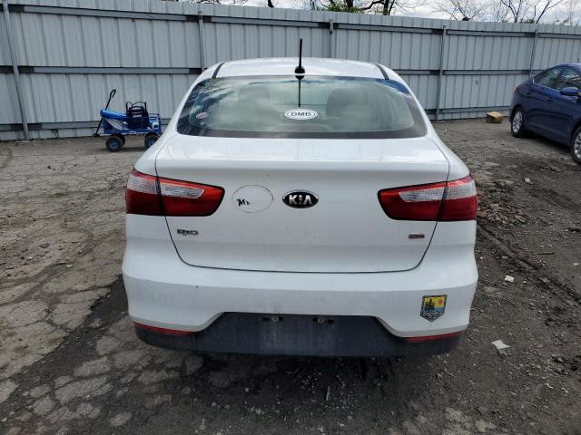 KNADM4A37G6576534 - 2016 KIA RIO LX WHITE photo 6