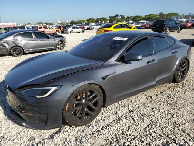 5YJSA1E5XNF487751 - 2022 TESLA MODEL S Արծաթագույն լուսանկար 1