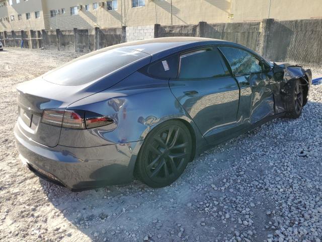 5YJSA1E5XNF487751 - 2022 TESLA MODEL S Արծաթագույն լուսանկար 3