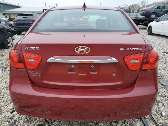 KMHDU4AD4AU177493 - 2010 HYUNDAI ELANTRA BLUE BURGUNDY photo 6