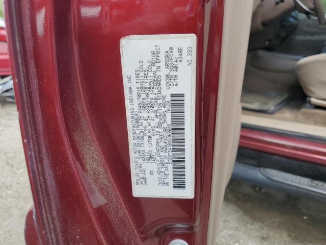 5TBRT34103S369048 - 2003 TOYOTA TUNDRA ACCESS CAB SR5 BURGUNDY photo 12