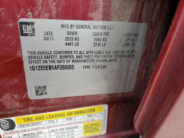 1G1ZE5EB5AF266055 - 2010 CHEVROLET MALIBU LTZ ბურგუნდია ფოტო 12