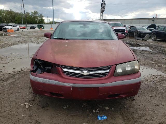 2G1WF52E959251331 - 2005 CHEVROLET IMPALA RED photo 5