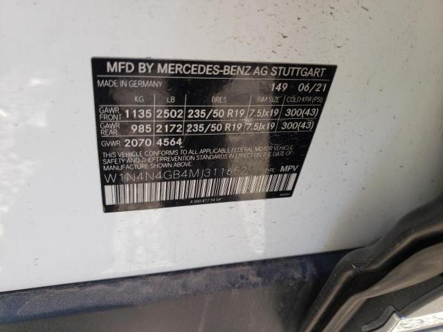 W1N4N4GB4MJ311652 - 2021 MERCEDES-BENZ GLA 250 WHITE photo 13