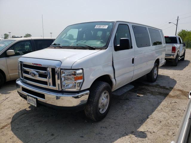 1FBSS3BLXCDA08619 - 2012 FORD ECONOLINE E350 SUPER DUTY WAGON WHITE photo 1