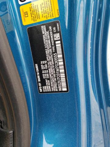 WBS2U7C01M7G30555 - 2021 BMW M2 COMPETITION BLUE photo 12