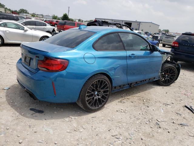 WBS2U7C01M7G30555 - 2021 BMW M2 COMPETITION BLUE photo 3
