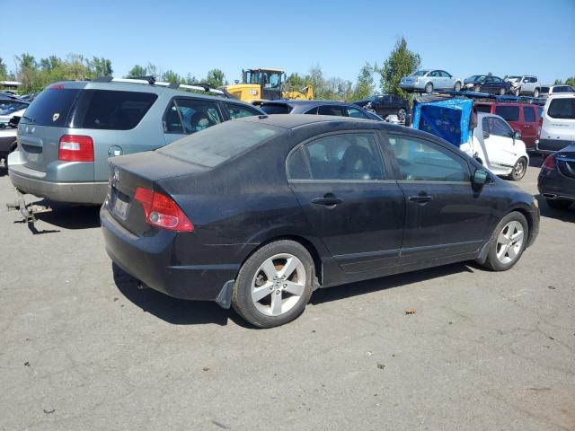 1HGFA16878L005556 - 2008 HONDA CIVIC EX BLACK photo 3