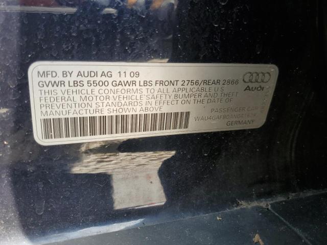 WAU4GAFB0AN041628 - 2010 AUDI A6 PRESTIGE ლურჯი ფოტო 12