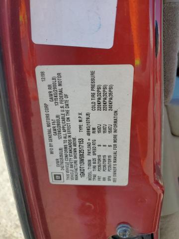 1GKDT13W9X2517153 - 1999 GMC JIMMY მუქწითელი ფოტო 12