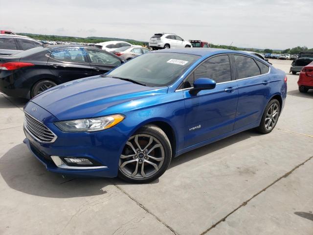 3FA6P0LU0HR300630 - 2017 FORD FUSION SE HYBRID BLUE photo 1