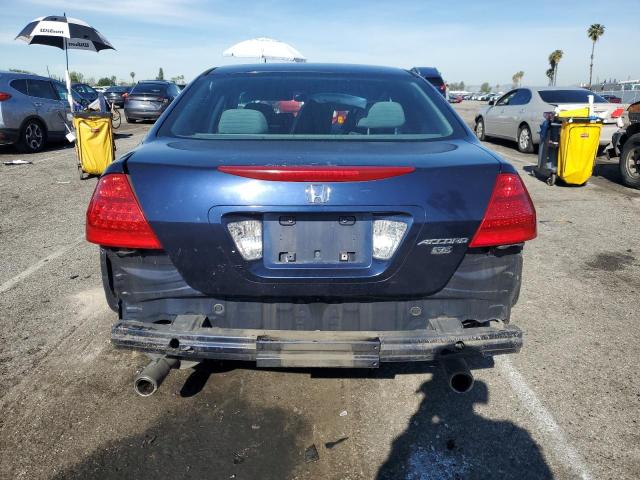 1HGCM66417A022917 - 2007 HONDA ACCORD SE BLUE photo 6