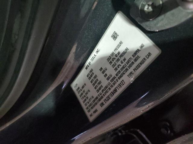 5YJ3E1EB4NF119127 - 2022 TESLA MODEL 3 Boz foto 12