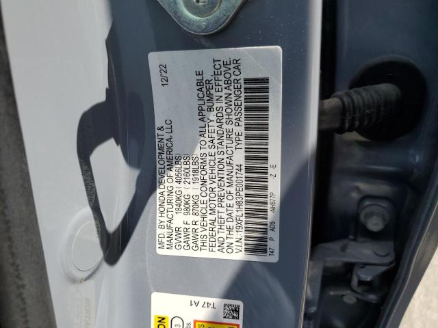 19XFL1H83PE001744 - 2023 HONDA CIVIC SPORT TOURING ნაცრისფერი ფოტო 12